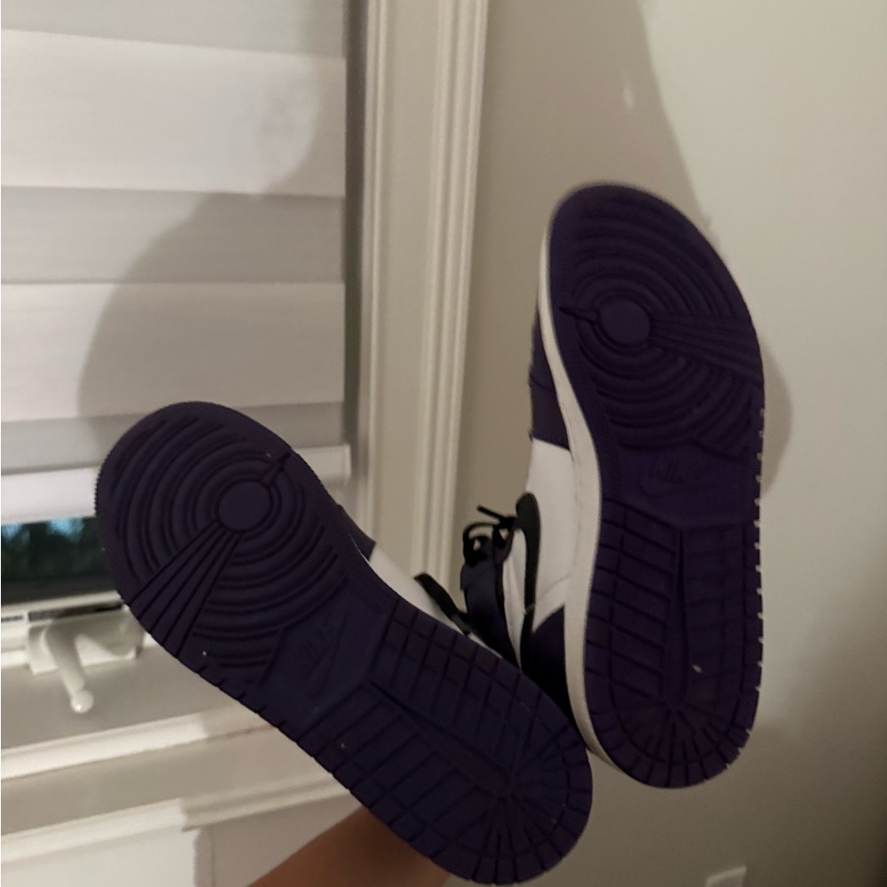 Jordan Purple and White Sneakers